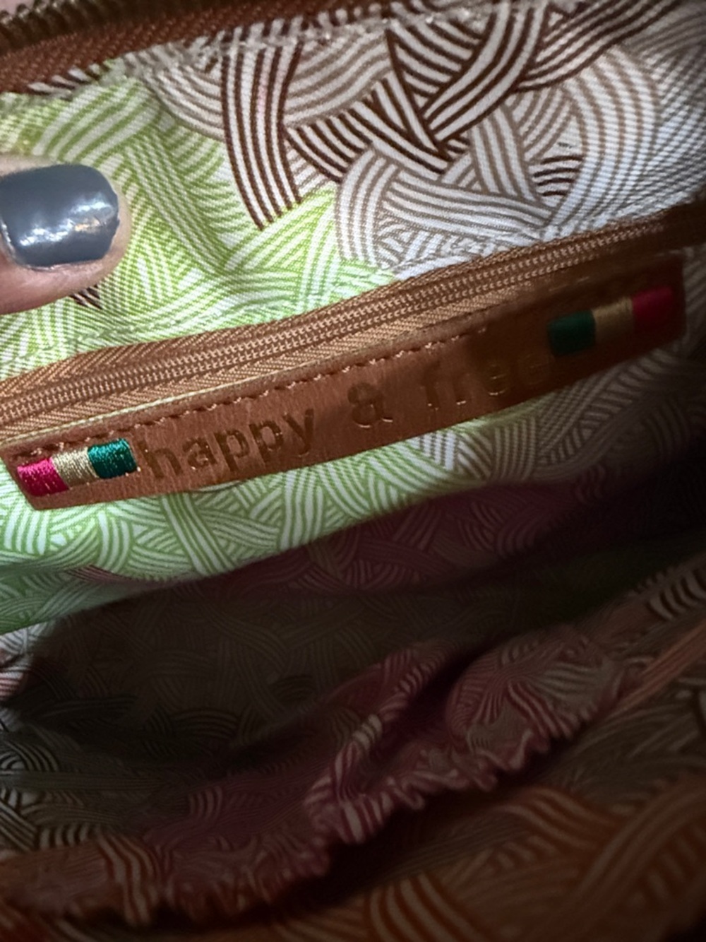 The Sak “Happy & Free” Crossbody Bag in Cognac Brown with Tassel - Picture 9 of 10